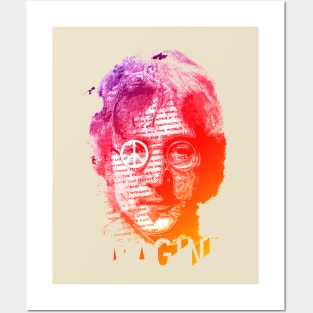 IMAGINE LENNON HIPPIE Posters and Art